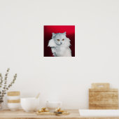 Poster LA REINE DES CHATS BLANCS, Bourgogne Rouge (Cuisine)