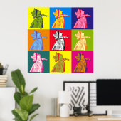 Poster La reine des coeurs Pop Art (Bureau à domicile)