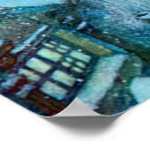 Poster La reine des neiges sur un Dulac nocturne d'hiver (Coin)