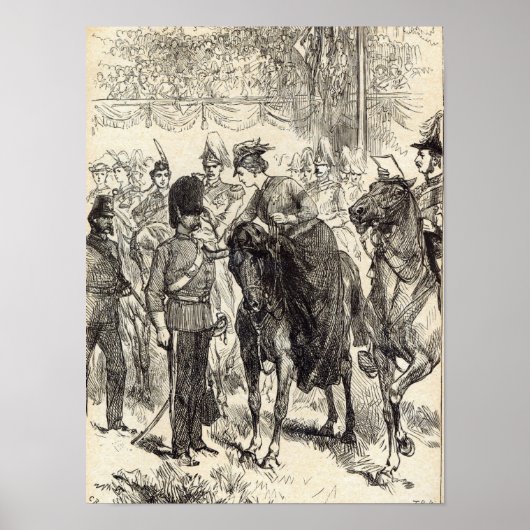 Poster La reine distribuant les Croix de Victoria (Devant)