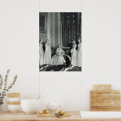 Poster La reine Elizabeth et ses préposés (Cuisine)