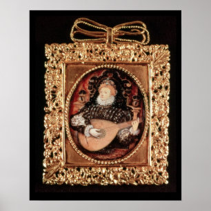 Poster La Reine Elizabeth I jouant le luth