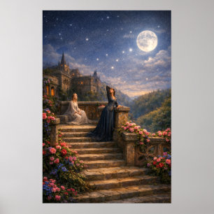Poster La Reine Guinevere regardant les étoiles