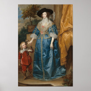 Poster La reine Henrietta Maria avec Sir Jeffrey Hudson