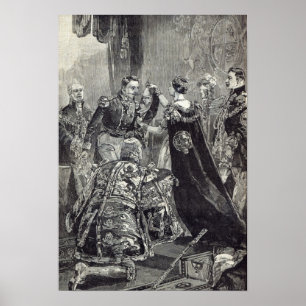 Poster La reine investissant l'empereur du Français
