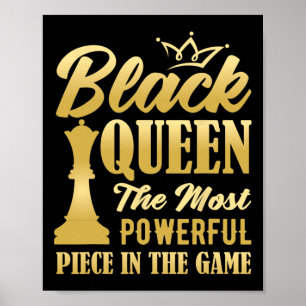 Poster La Reine Noire La Pièce La Plus Puissante Du Jeu W