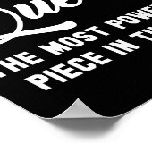 Poster La Reine Noire Pièce La Plus Puissante Dans Le Jeu (Coin)