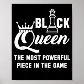 Poster La Reine Noire Pièce La Plus Puissante Dans Le Jeu (Devant)