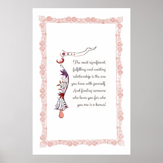 Poster La relation la plus importante, la citation élégan (Devant)