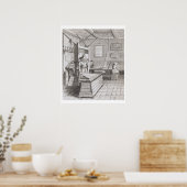 Poster La reliure de Laurens Janszoon Koster, gravée par (Cuisine)