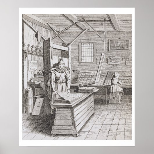Poster La reliure de Laurens Janszoon Koster, gravée par (Devant)