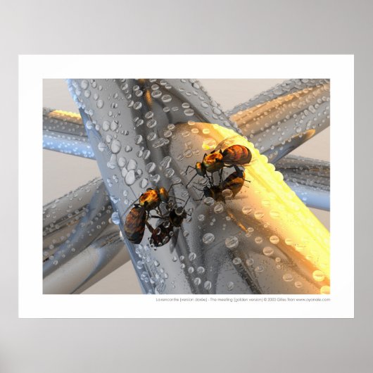 Poster La rencontre - La réunion (version en or) (Devant)