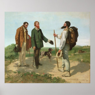 Poster La Rencontre, ou Bonjour Monsieur Courbet, 1854