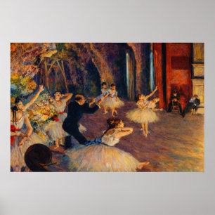 Poster La Répétition de ballet sur scène de Degas