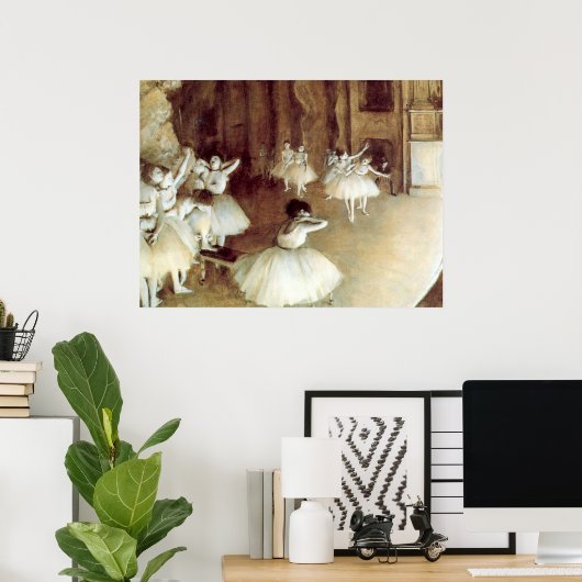 Poster La répétition de Degas sur scène (Bureau à domicile)