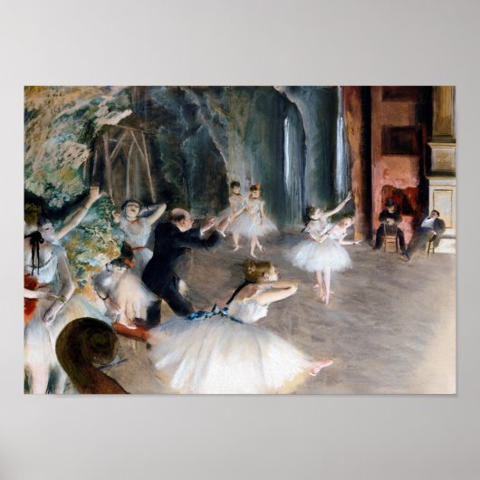 Poster La répétition sur scène, Edgar Degas (Devant)