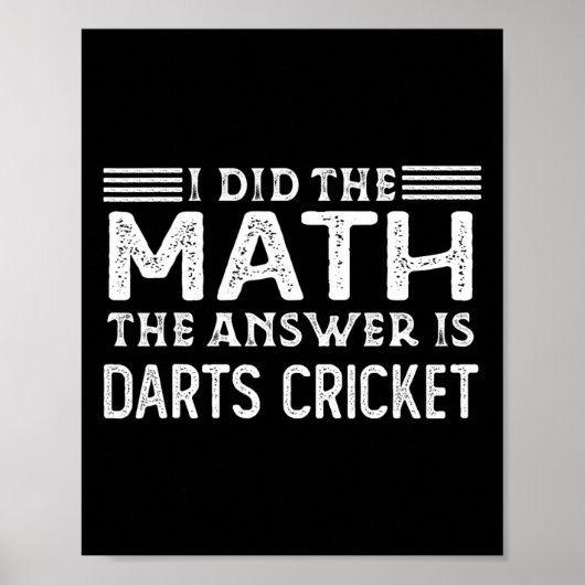 Poster La réponse est fléchettes cricket drôle professeur (Devant)