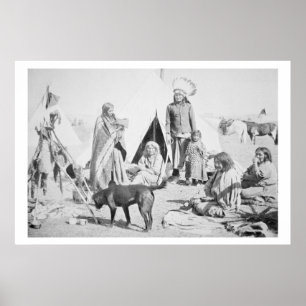 Poster La réservation de Sioux au pin Ridge, le Dakota du