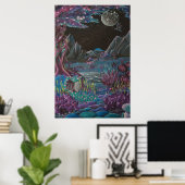 Poster La réserve - Paysage de science-Imaginaire (Bureau à domicile)