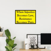 Poster La Résistance Devient Devoir (Bureau à domicile)