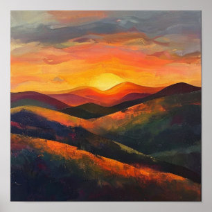 Poster La Résonance Dorée du Crépuscule