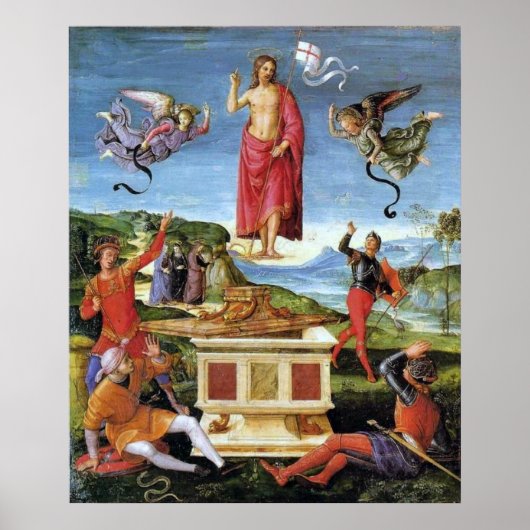 Poster La Résurrection du Christ par Rafael Sanzio (Devant)