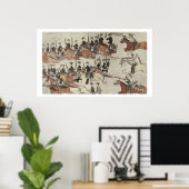 Poster La retraite du major Marcus Reno devant le coun in (Bureau à domicile)