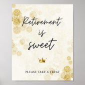 Poster La Retraite Est Douce Retraite Parti Favoriser Sig (Devant)