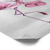 Poster La retraite nous va bien ! Flamant rose chic et cl (Coin)