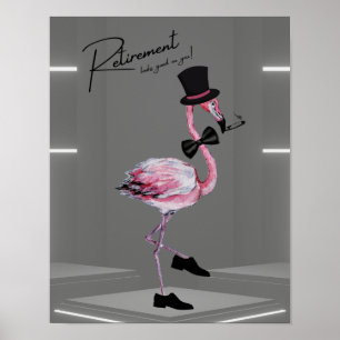 Poster La retraite te va bien ! Flamant rose rose Dapper