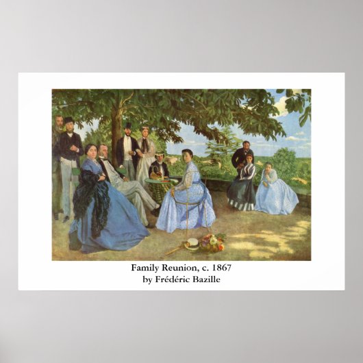 Poster La Réunion familiale de Frédéric Bazille (Devant)