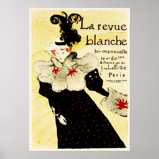 Poster LA REVUE BLANCHE Paris Magazine Toulouse Lautrec (Devant)