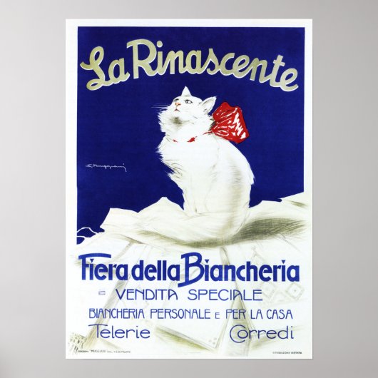 Poster LA RINASCENTE Linen Fair Italie Grand magasin (Devant)