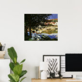Poster La rive de la Seine, Bennecourt par Claude Monet (Bureau à domicile)