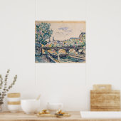 Poster La rive de la Seine près du Pont des Arts (Cuisine)