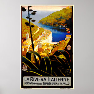Poster La Riviera Italienne Ligurie Italie ENIT Travel