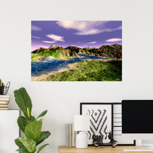 Poster La rivière (Bureau à domicile)