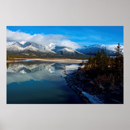 Poster La rivière Athabasca dans le parc national de Jasp (Devant)