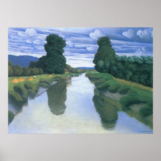 Poster La rivière de Berville par Felix Vallotton, Fine A (Devant)
