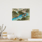 Poster La Rivière Hozu Rapides Début Été Miki Suizan (Cuisine)