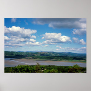 Poster La rivière Kent vue d'Arnside Knott Arnside