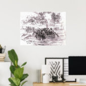 Poster La rivière Saar sous le feu (Bureau à domicile)