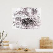 Poster La rivière Saar sous le feu (Cuisine)