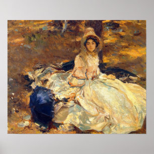 Poster La robe rose, par John Singer Sargent