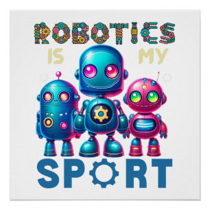 Poster La robotique est mon Sweatshirt sportif   Robotiqu