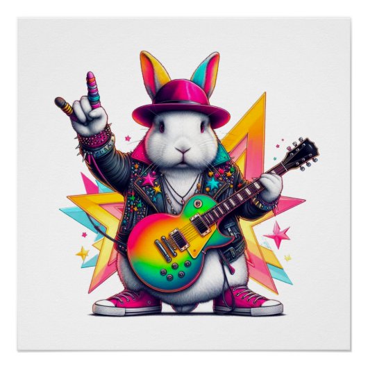 Poster La rockstar du lapin (Devant)