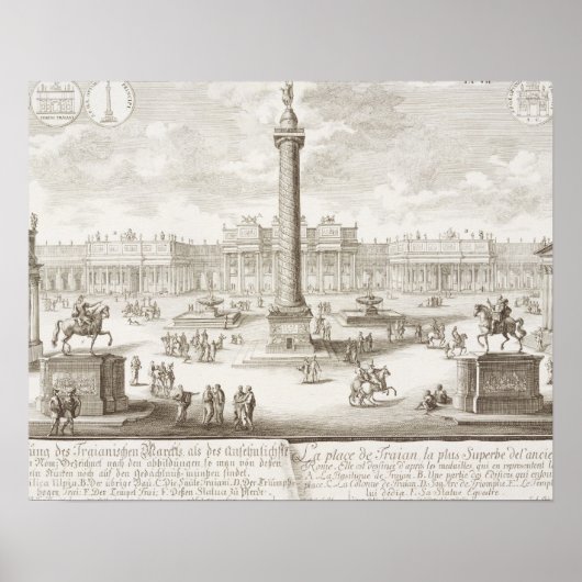 Poster La Rome Carré de Trajan, de 'Entwurf einer histori (Devant)