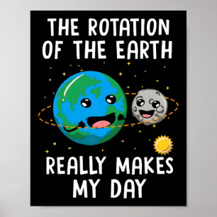 Poster La Rotation De La Terre Fait De Ma Journée La Scie