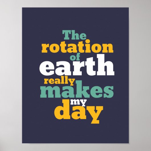 Poster La rotation de la Terre fait mon jeu d'astronomie  (Devant)