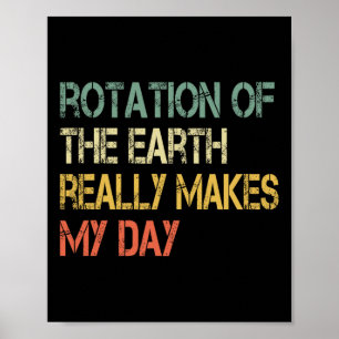 Poster La rotation de la Terre me fait vraiment passer un